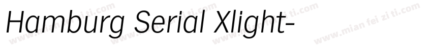 Hamburg Serial Xlight字体转换